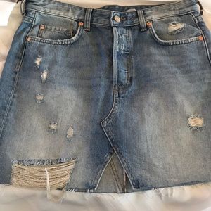 Denim mini skirt